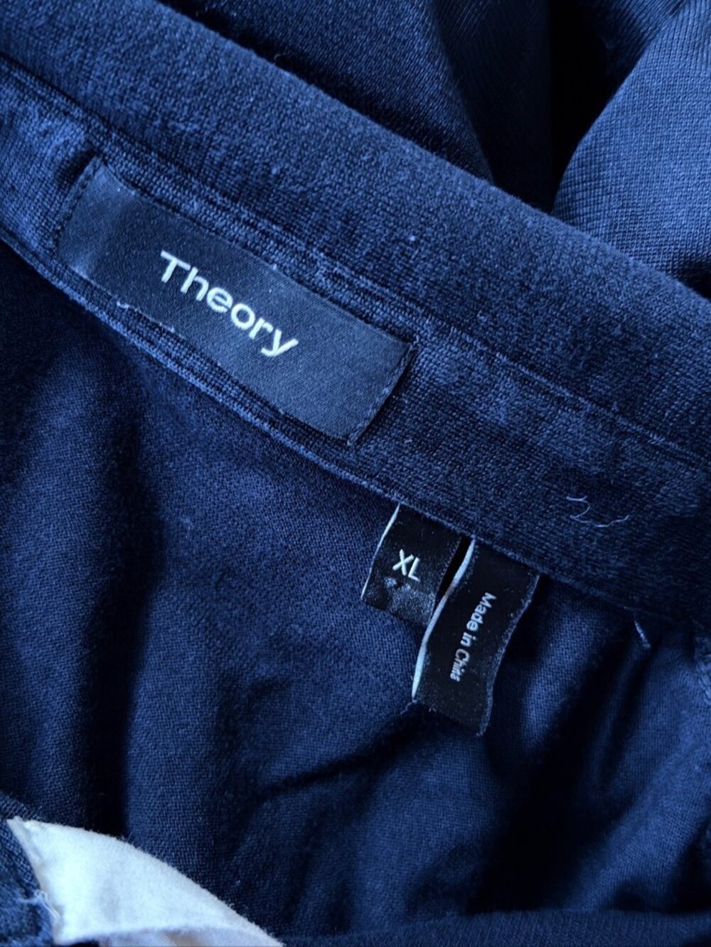 Theory Sweatshirt XL Mens Black Long Sleeve 1/4 Zip Carreer Professional - Picture 4 of 5